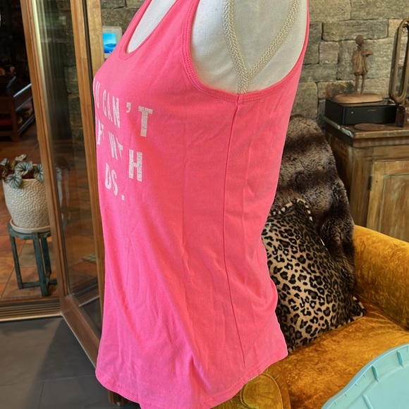 You can't lift with us pink tank top - Picture 3 of 6